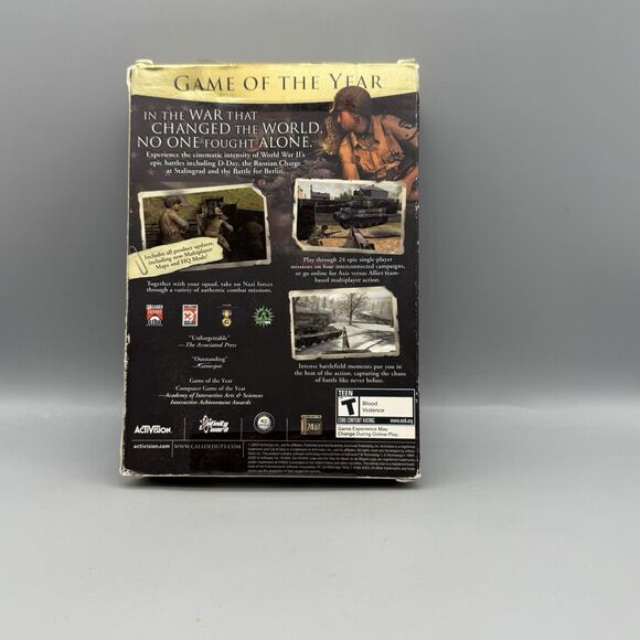 Call Of Duty PC Activision 2003 Game of the Year Two Discs - Picture 3 of 10